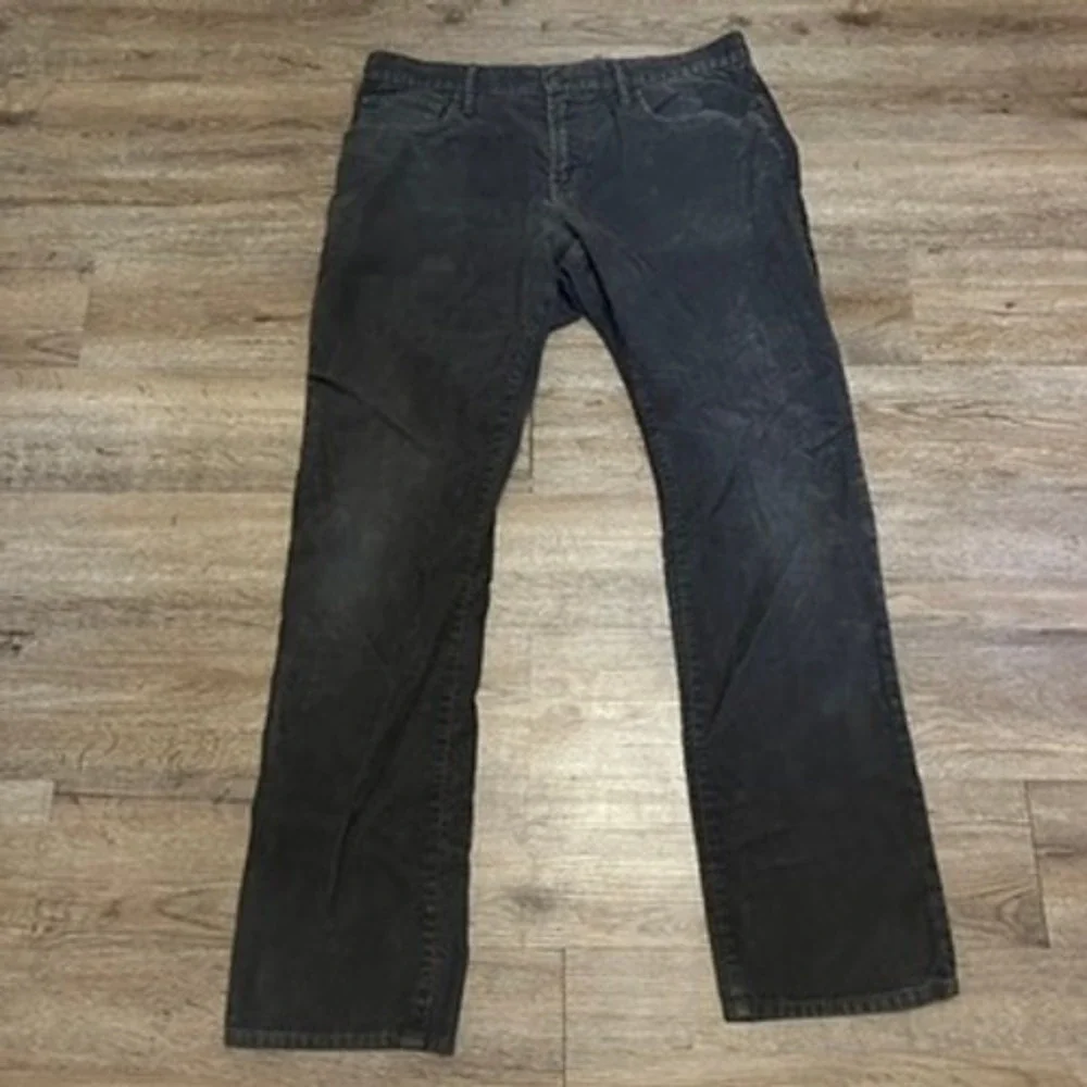 Gap 1969 Mens Straight Corduroy Pants Charcoal Gray 34x32 HOL11 308353